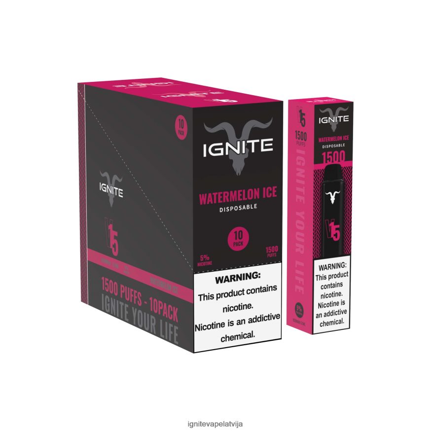 Ignite Puff Bar | IGNITE V15 vape pildspalva 10 pac arbūzu ledus V22L80106