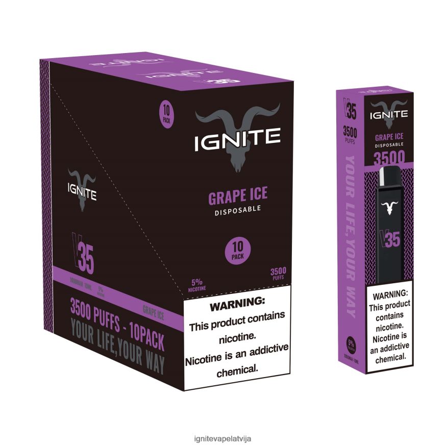 Ignite Vape Price | IGNITE V35 vape pildspalva 10 pac ledaina piparmētra V22L80123