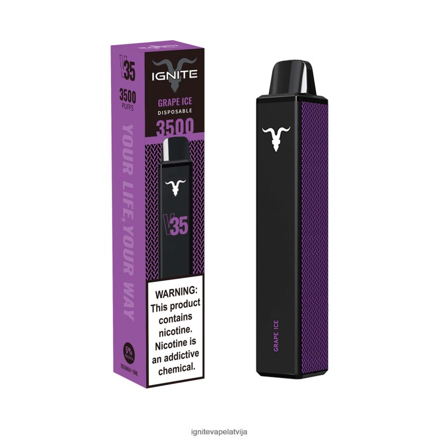 Ignite Vape Price | IGNITE V35 vape pildspalva vīnogu ledus V22L80133