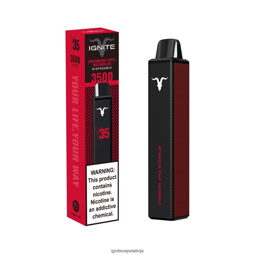 Ignite Vape Sales | IGNITE V35 vape pildspalva zemeņu ābolu arbūzs V22L80137