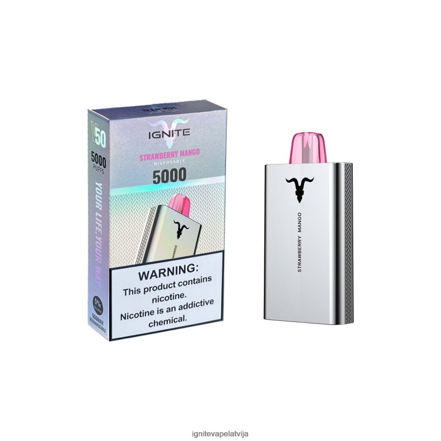 Ignite E Cigarette | IGNITE V50 vape pildspalva zemeņu mango V22L80160