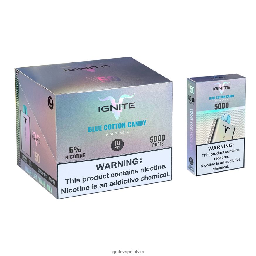 Ignite Vape Price | IGNITE V50 vape pildspalva 10 pac zila vate V22L80143