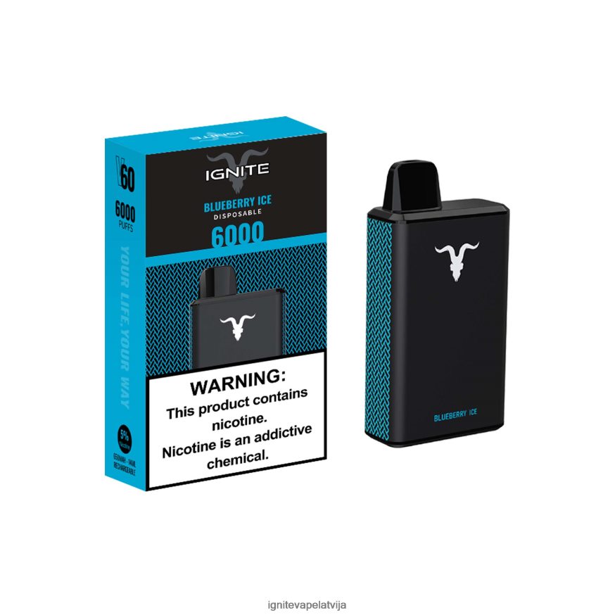 Best Ignite Flavor | IGNITE V60 vape pildspalva melleņu ledus V22L8029