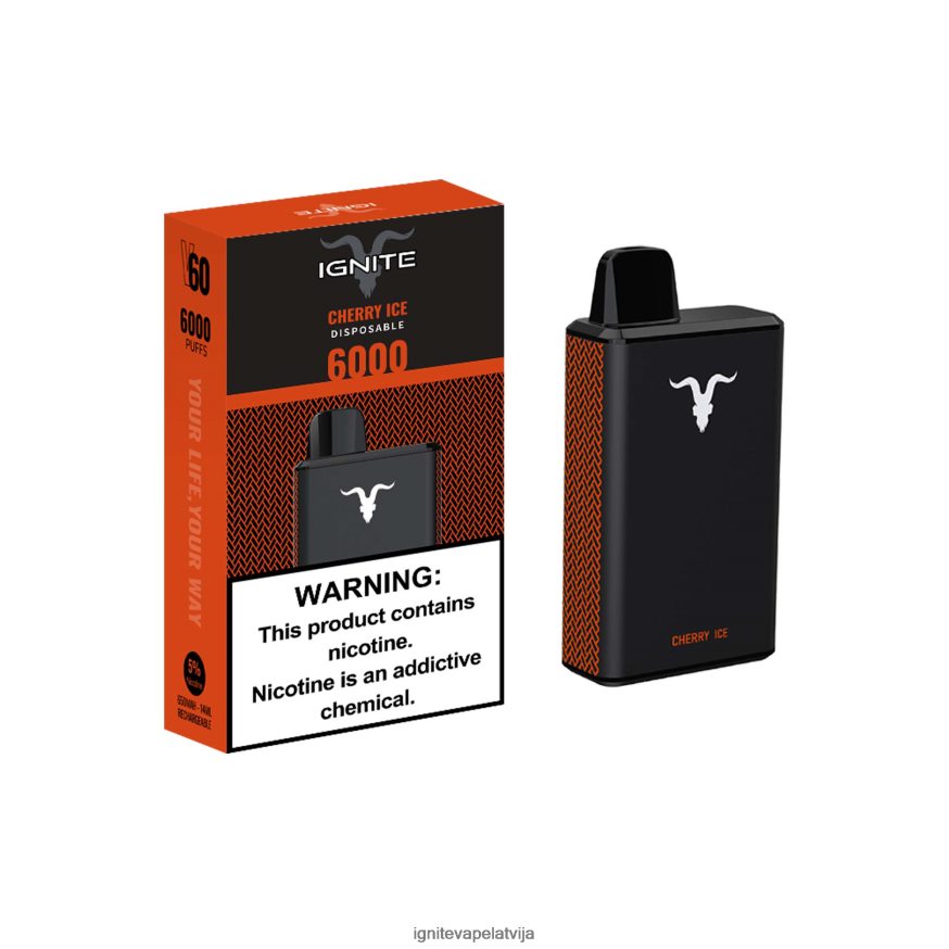 Ignite E Cigarette | IGNITE V60 vape pildspalva zilo aveņu ledus V22L8030