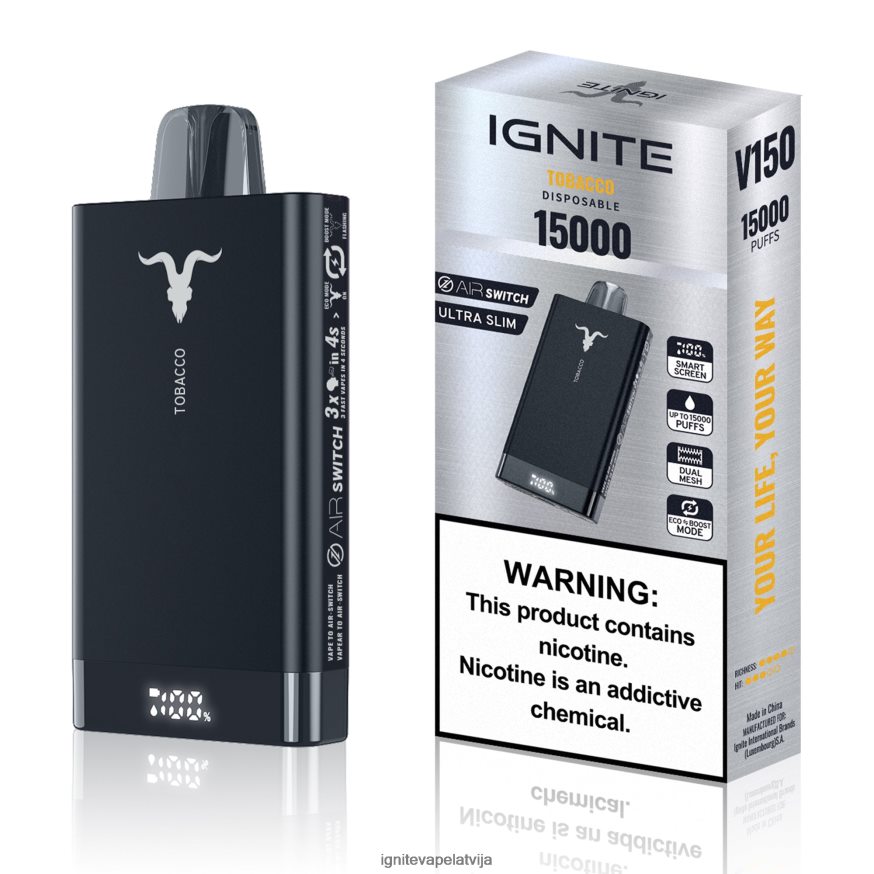 Ignite Vape Sales | IGNITE V150 vape pildspalva tabaka V22L807